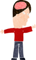 cartoon man with brain png