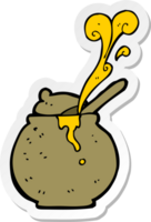 sticker of a cartoon honey pot png