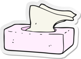 sticker van een tekenfilmdoos met tissues png