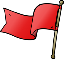 cartoon doodle red flag png