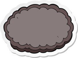 sticker van een tekenfilmregenwolk png