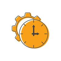 Clock and time icon vector