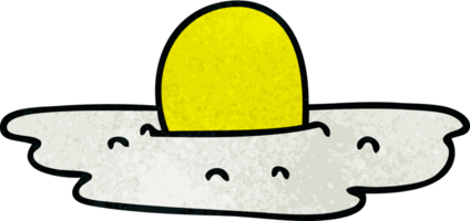 hand drawn quirky cartoon fried egg png