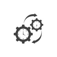 Clock and time icon vector