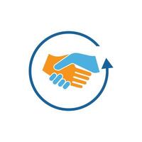 Hand Shake logo vector