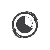 Clock and time icon vector