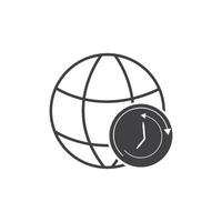 Clock and time icon vector