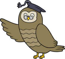 diplômé de hibou de dessin animé png