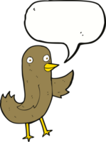 lustiger Cartoon-Vogel mit Sprechblase png