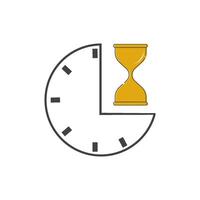 Clock and time icon vector