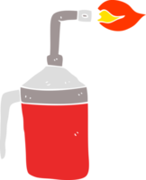 flat color illustration of blow torch png