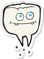 adesivo de um dente de desenho animado png