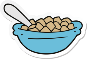 sticker of a cartoon cereal bowl png