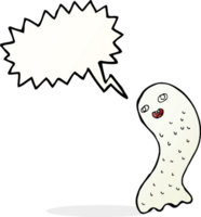 lustiger Cartoon-Geist mit Sprechblase png