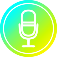 microphone recording circular icon with cool gradient finish png