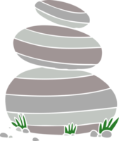 flat color style cartoon large stacked stones png