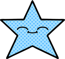 comic book style cartoon of a star fish png