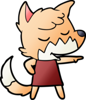 friendly cartoon fox girl png