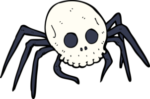 cartoon spooky skull spider png