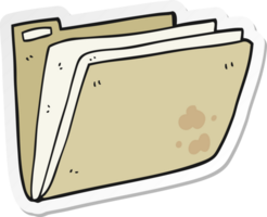 sticker of a cartoon business file png