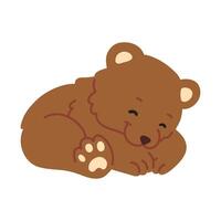 doodle baby bear vector