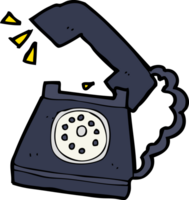 cartoon ringing telephone png