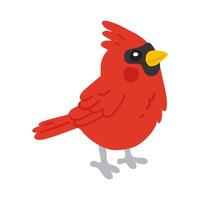 garabatear rojo cardenal vector