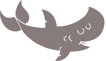 flat color style cartoon shark png