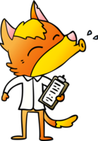 personnage de dessin animé renard employé de bureau png