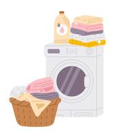 doodle tools for laundry vector