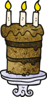 gâteau au chocolat doodle dessin animé png