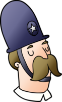 policial de desenho animado com bigode png