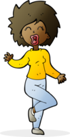 cartoon woman dancing png