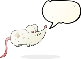 cute  hand drawn speech bubble cartoon mouse png