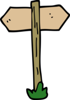 cartoon doodle sign posts png