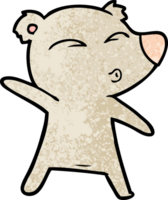 cartoon whistling bear png