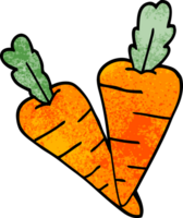 cartoon doodle carrots png