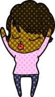 cartoon woman with eyes shut png