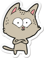 sticker of a cartoon cat png