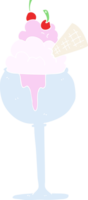 flat color illustration of ice cream png