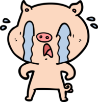 crying pig cartoon png