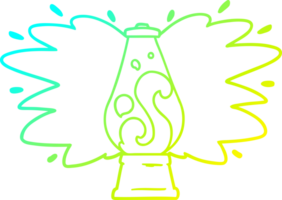 cold gradient line drawing of a cartoon retro lava lamp png