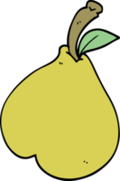 cartoon doodle of a pear png