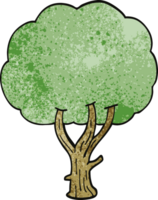 cartoon doodle blooming tree png