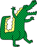 bande dessinée livre style excentrique dessin animé crocodile png