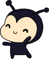 tekenfilm illustratie kawaii van een schattig dame kever png