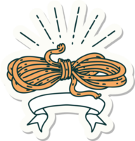 sticker of a tattoo style wound rope png