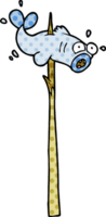 infilzato pesce cartone animato png