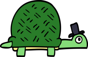 cartone animato scarabocchio divertente tartaruga png