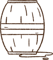 dibujo de carbón de barril con fugas png